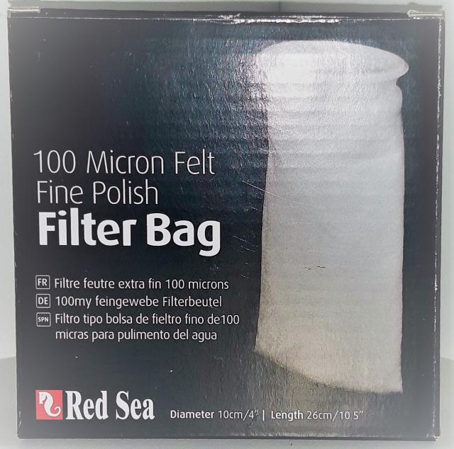 red sea 100 micron felt fine polish filter bag